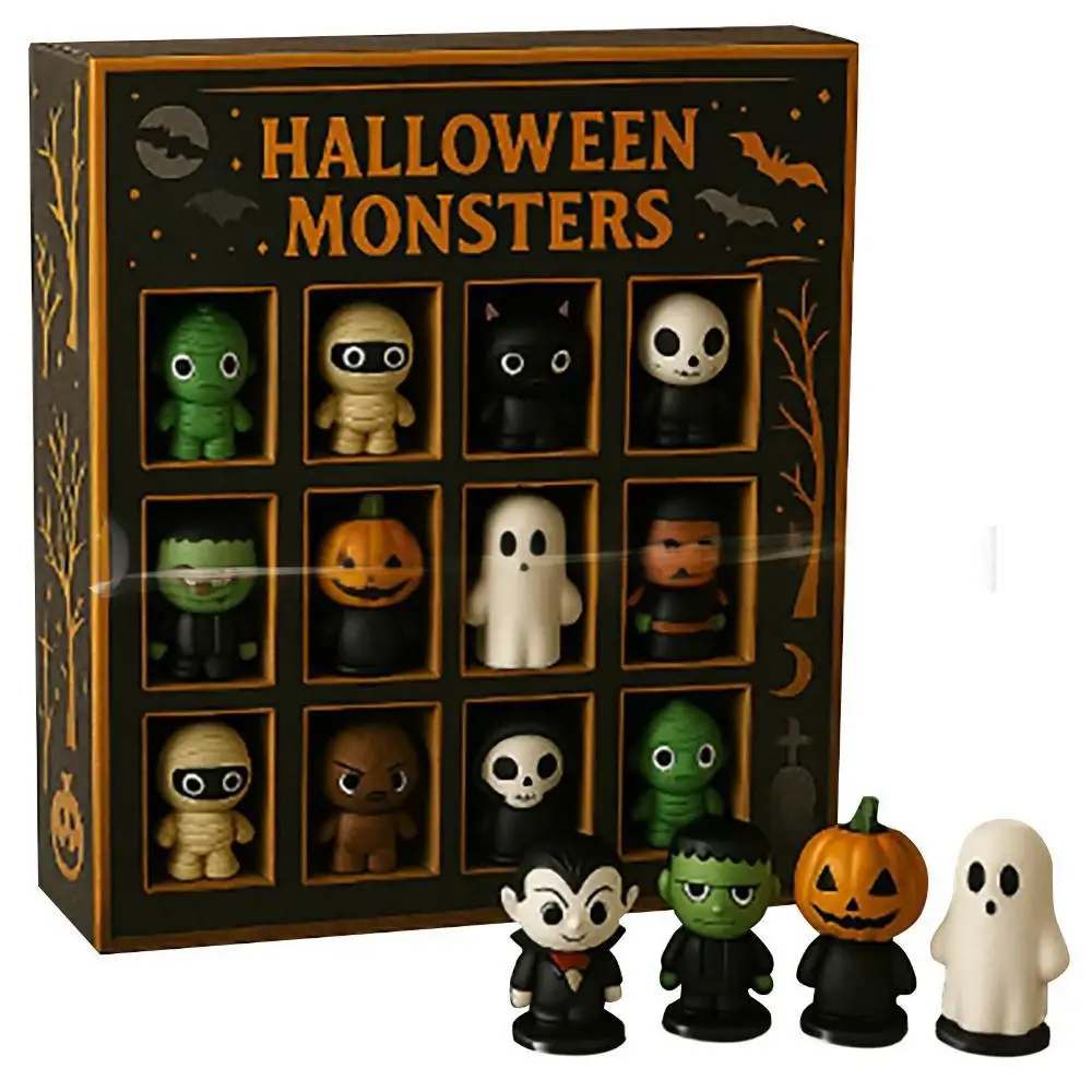 Halloween Advent Calendar 12 Spooky Mini Dolls 2025 - Image 4
