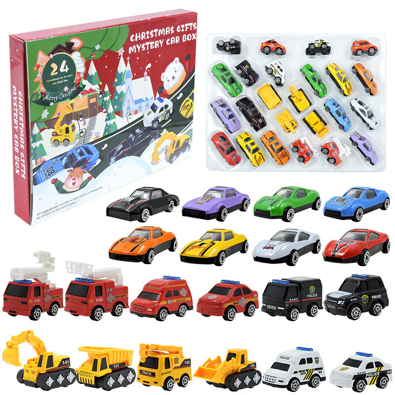 Advent Calendar Car Toys Box Kids 24 Day Christmas Gift - Image 13