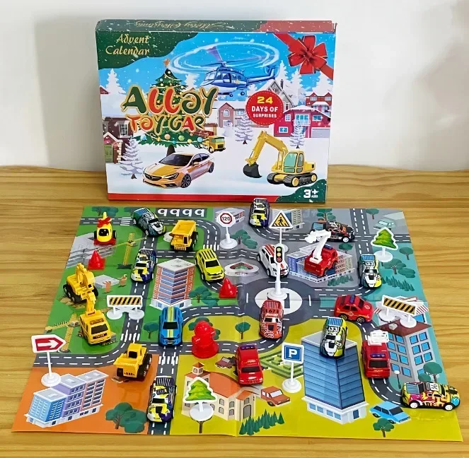 Advent Calendar Car Toys Box Kids 24 Day Christmas Gift - Image 14