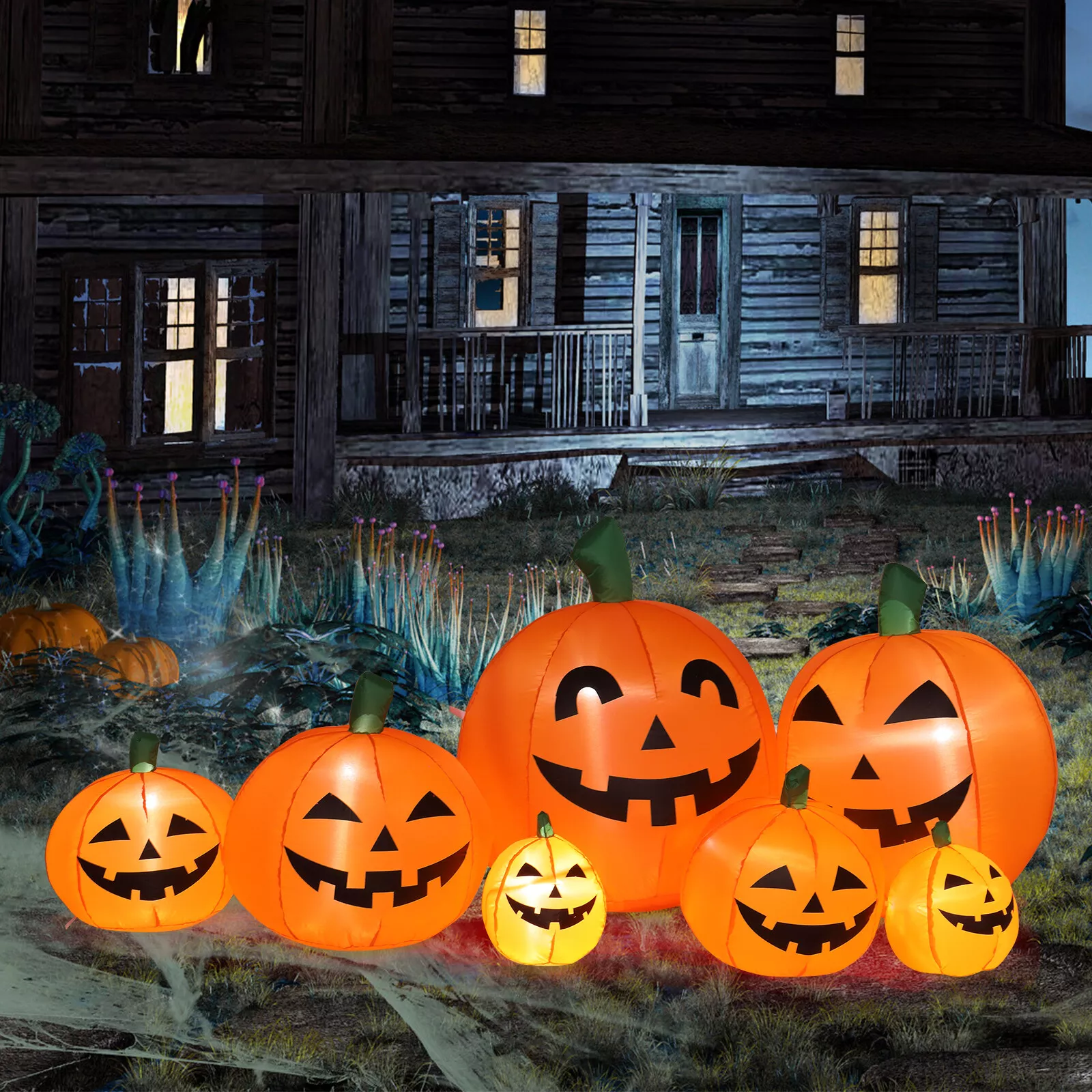 7ft Halloween Inflatable Pumpkin Decoration with LED Lights – Outdoor Yard Display, Easy Setup - Image 8