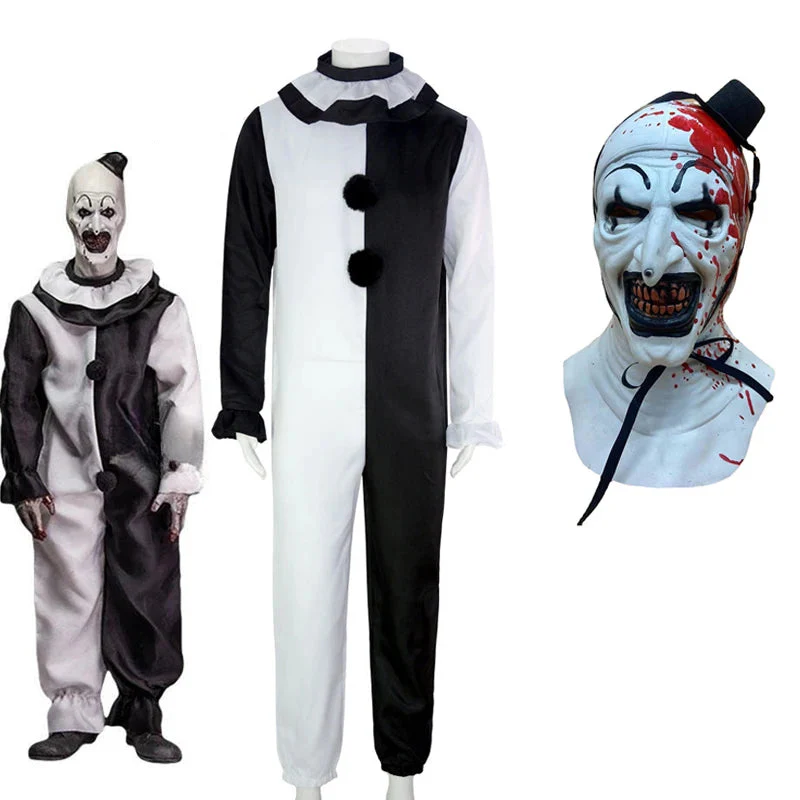 Art The Clown Cosplay Jumpsuit And Mask Halloween 2025 - Image 13