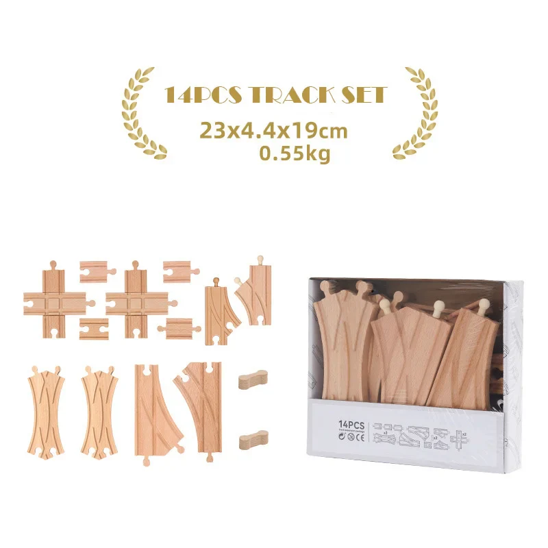 Beech Wood Train Track Set - DIY Assembly Toy for Kids Eco-Friendly - Image 10