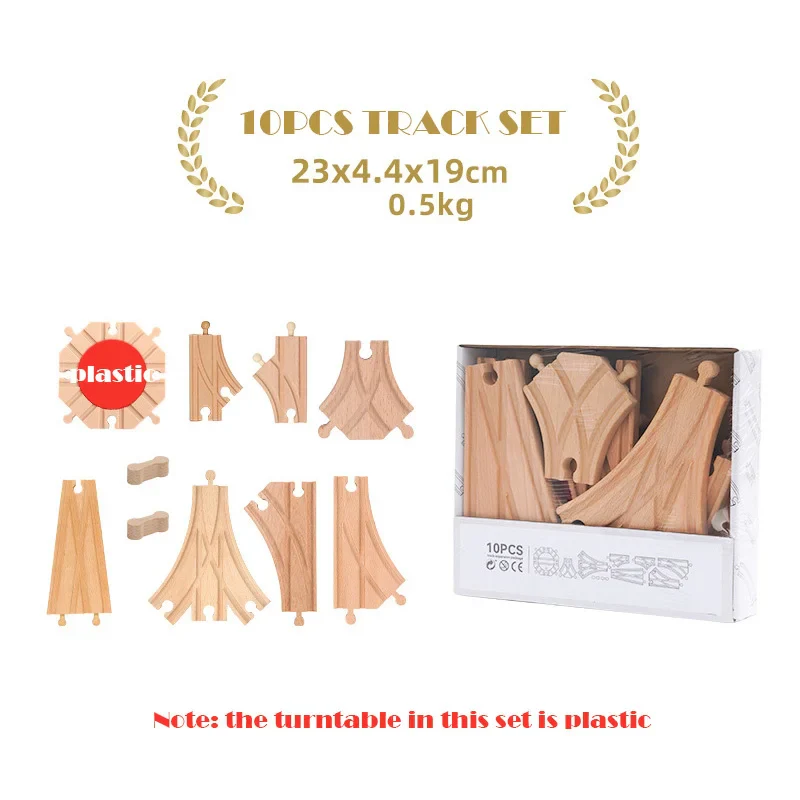 Beech Wood Train Track Set - DIY Assembly Toy for Kids Eco-Friendly - Image 9