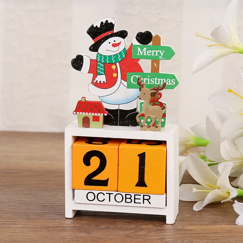 Christmas Wooden Countdown Calendar Ornament Tabletop Decor - Image 15