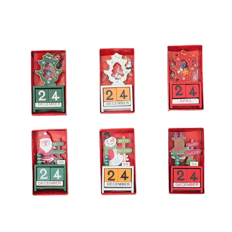 Christmas Wooden Countdown Calendar Ornament Tabletop Decor - Image 5