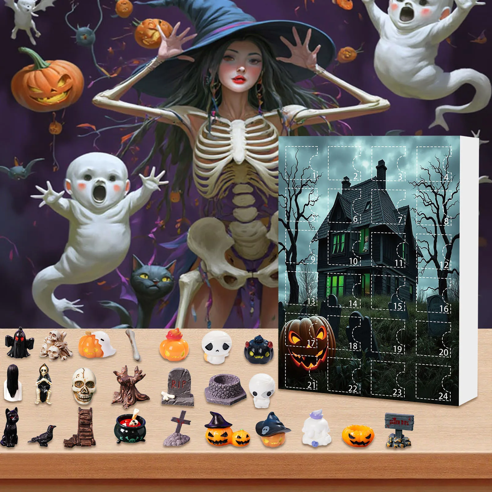 Halloween Advent Calendar 24 Countdown With Mini Figures - Image 3