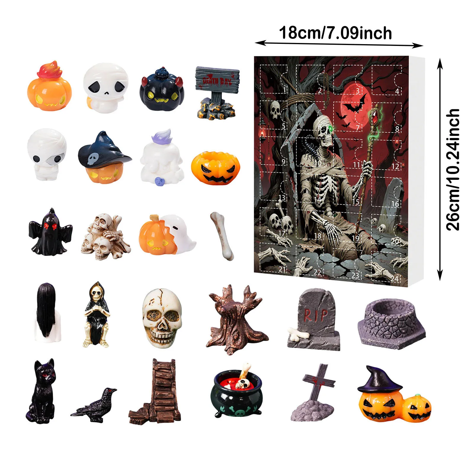 Halloween Advent Calendar 24 Countdown With Mini Figures - Image 5