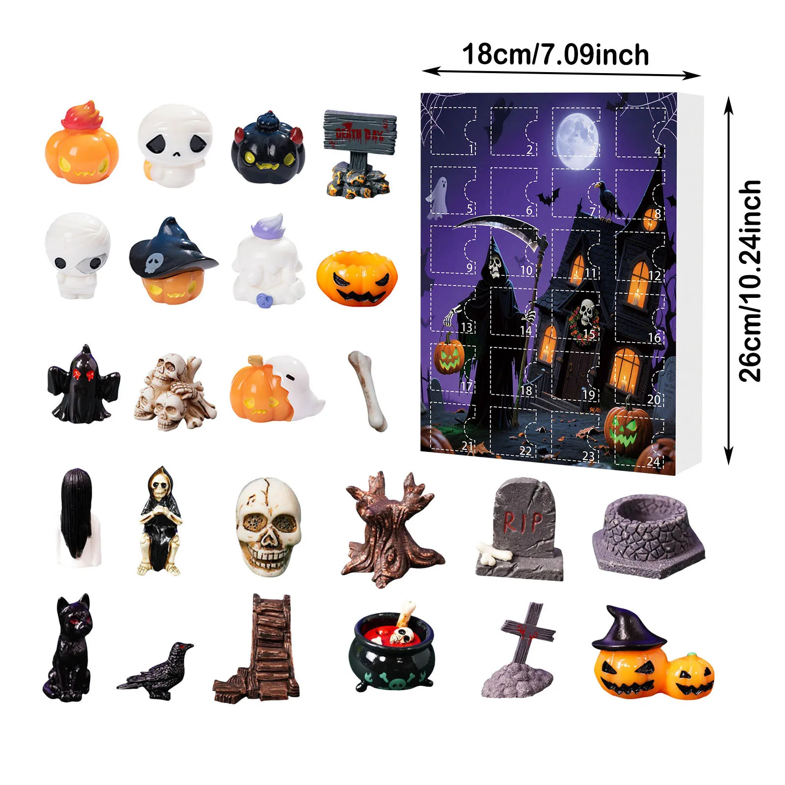 Halloween Advent Calendar 24 Countdown With Mini Figures - Image 6