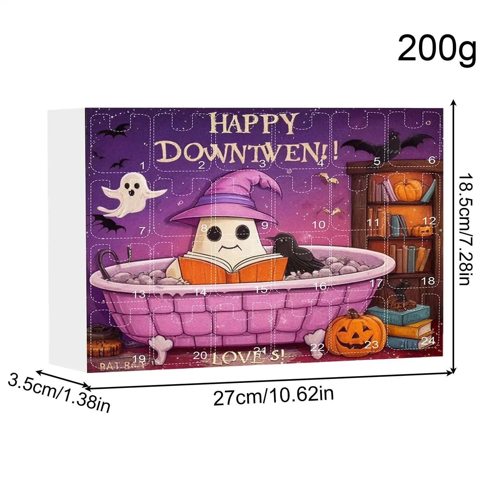 Halloween Advent Calendar Ghost Earrings 24 Day Set - Image 6