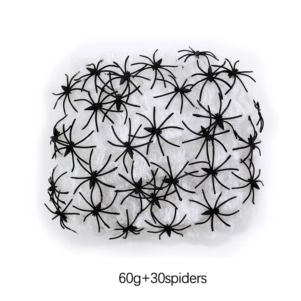Halloween Spider Web with Spiders - Haunted House Outdoor/Indoor Decor - Image 7