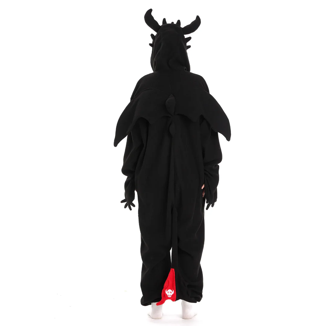 Kigurumi Toothless Dragon Pajamas Jumpsuit for Kids Adults - Image 6