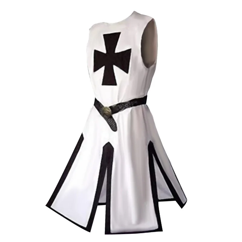 Knights Templar Crusader Cosplay Costume - Authentic Tunic & Cape Set for Halloween - Image 10