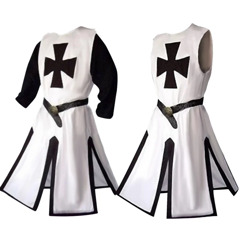 Knights Templar Crusader Cosplay Costume - Authentic Tunic & Cape Set for Halloween - Image 26