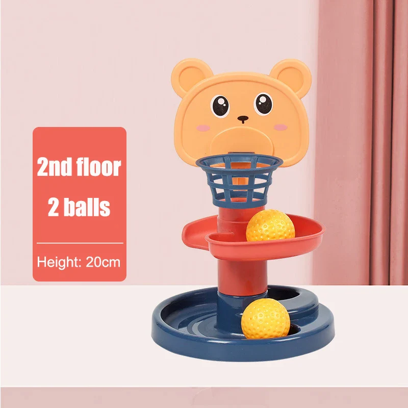 Montessori Rolling Ball Tower Toy - Educational Stacking Game for Infants, Finger Skill Development, Rotating Track Fun - Image 9