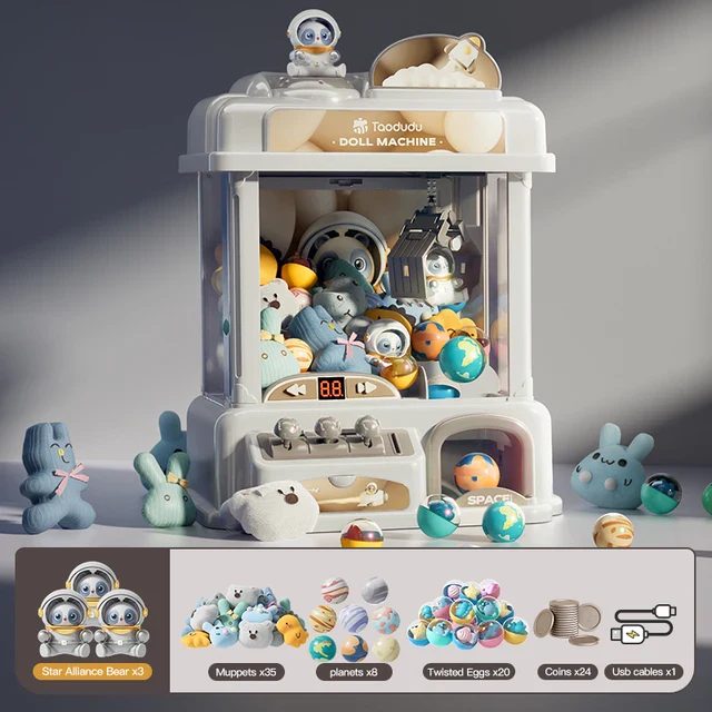 Pro Kit Coin Operated Mini Claw Machine for Kids Arcade Game with Plush Prizes - Image 6