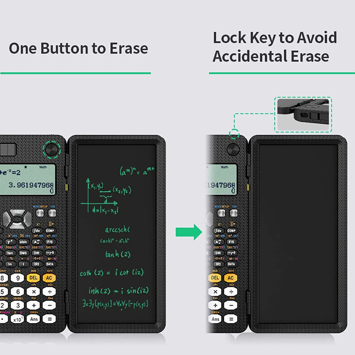 Solar Scientific Calculator with LCD Notepad - 417 Functions, Portable Foldable for Students, Upgraded 991ES - Image 5