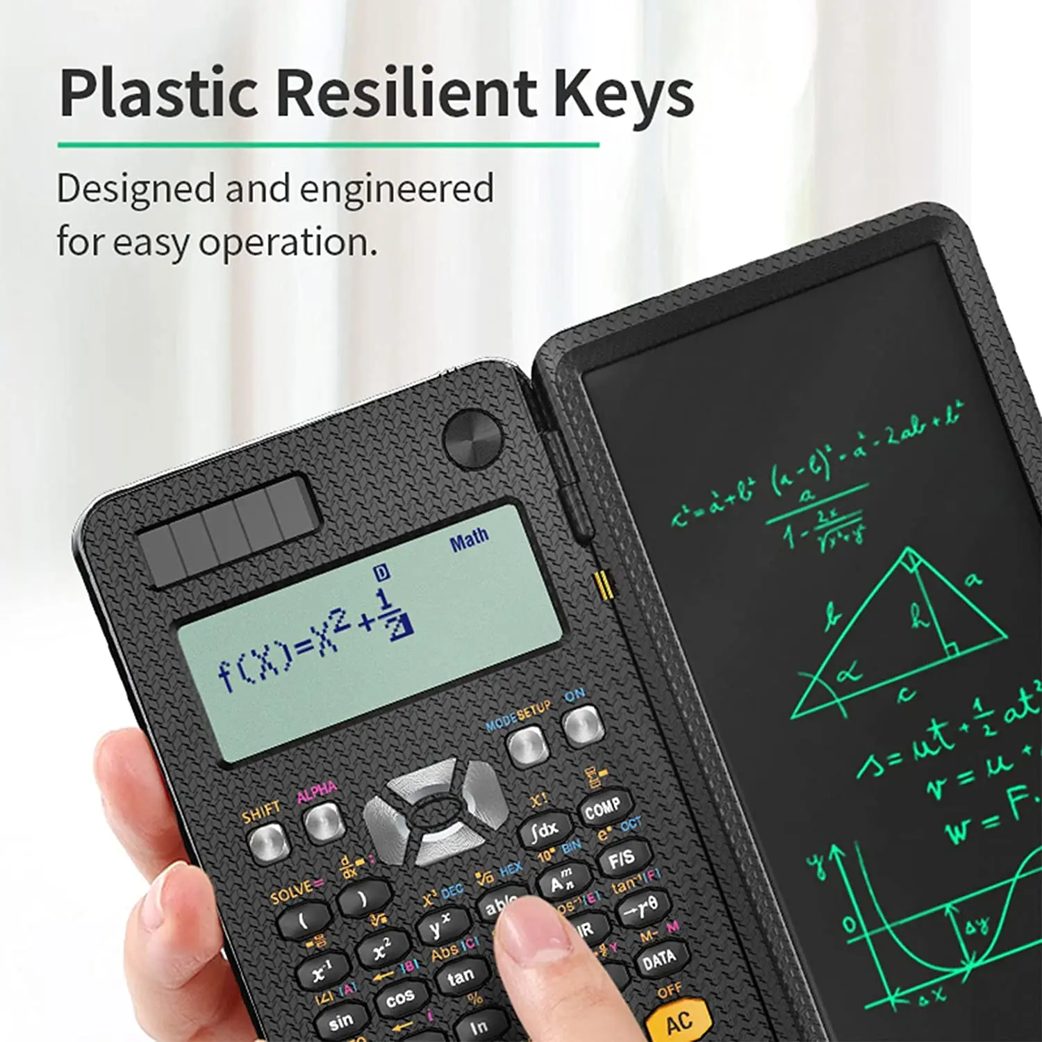 Solar Scientific Calculator with LCD Notepad - 417 Functions, Portable Foldable for Students, Upgraded 991ES - Image 6