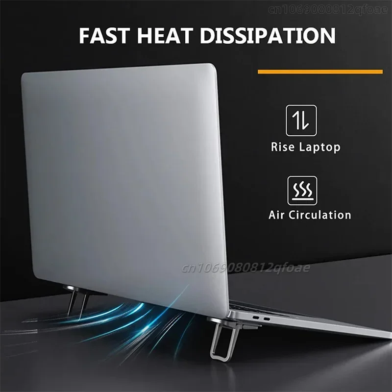Ultra-Thin Portable Laptop Stand with Mini Legs & Cooling Support for Macbook - Adjustable Bracket - Image 6