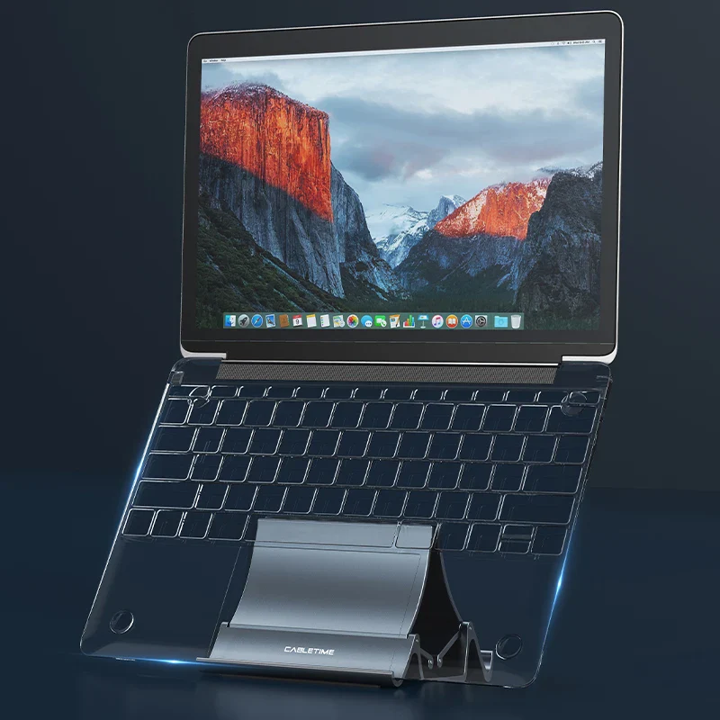 Vertical Laptop Stand with Silicone Grip - Dual Device Holder for MacBook & Tablet, Heat Dissipation, - Image 5