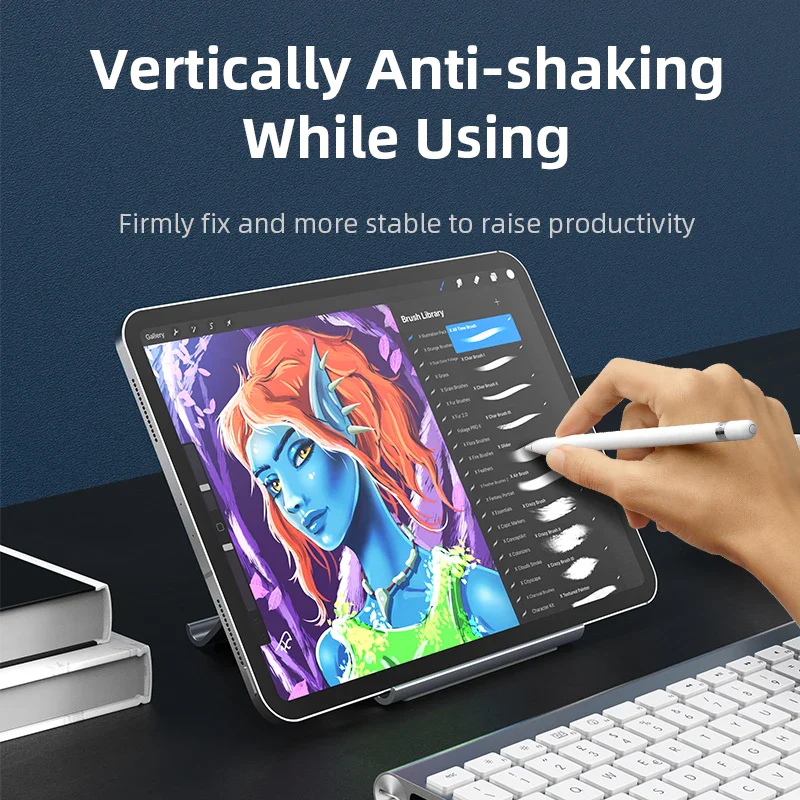 Vertical Laptop Stand with Silicone Grip - Dual Device Holder for MacBook & Tablet, Heat Dissipation, - Image 6